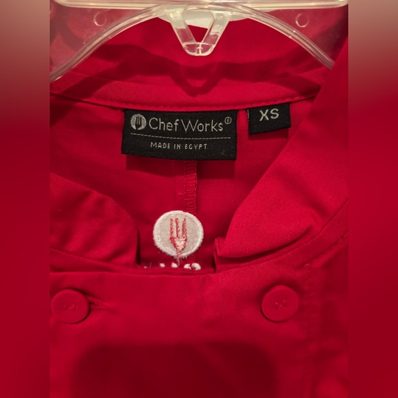 NWT Chef’s Double Breasted Jacket in Red, XS from NYCWFF Food Network Event - Picture 4 of 7